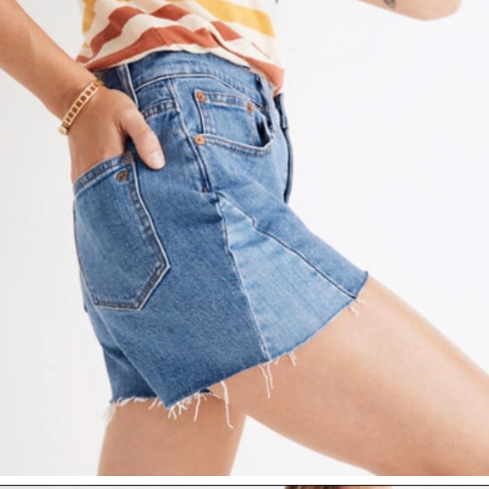 Madewell Two Tone Jean Shorts Blue Size 27